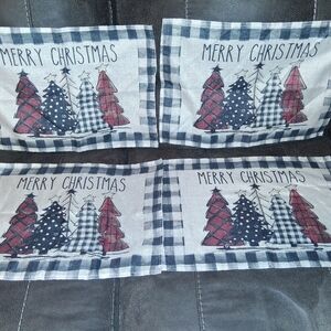 Plaid Christmas Tree Holiday Pillows